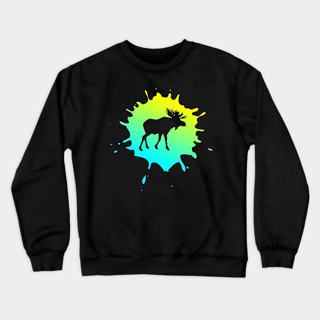 Men or Boys Moose Crewneck Sweatshirt by JKFDesigns